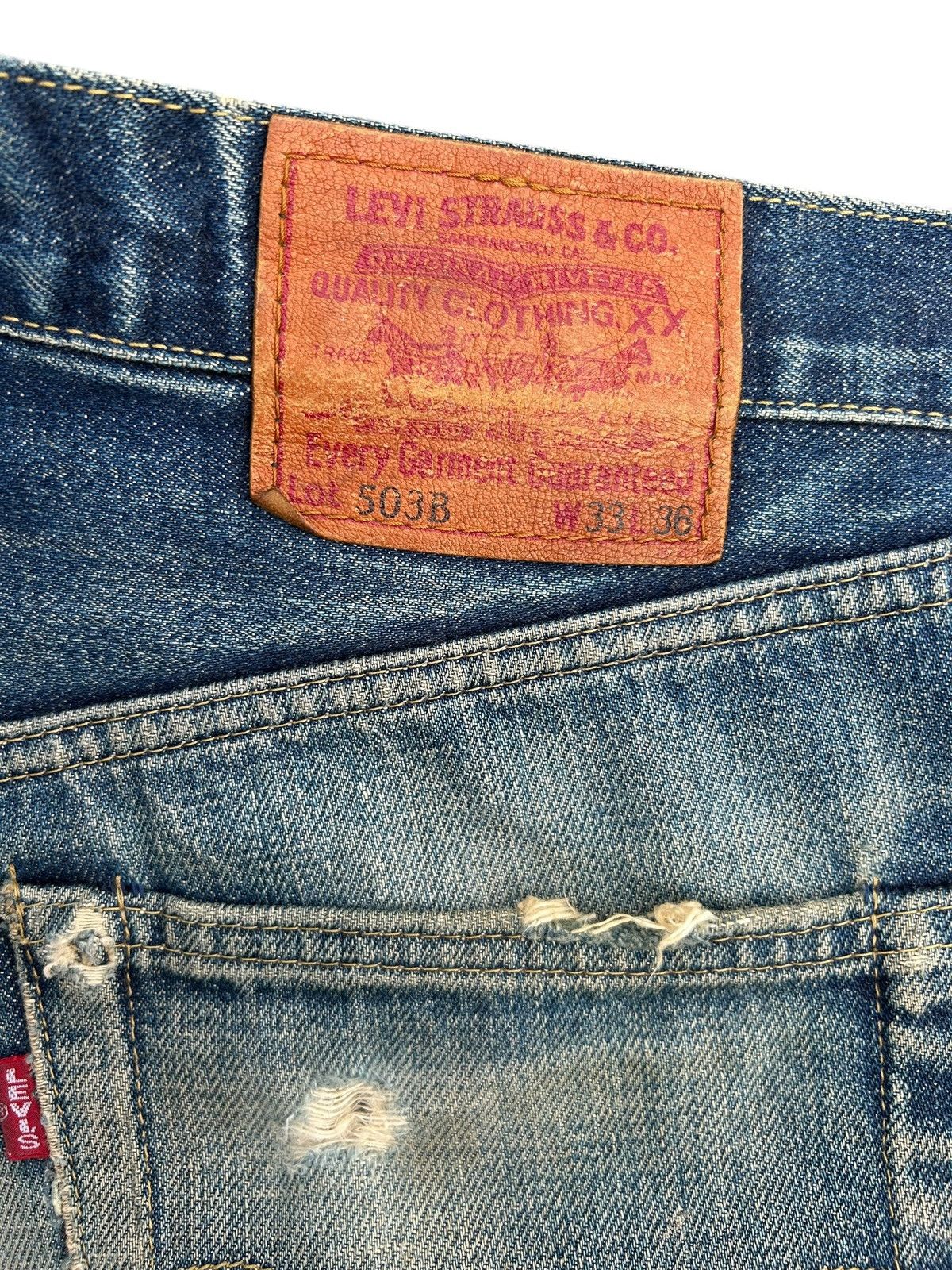 Kapital Thrashed Vintage Levis Big E Selvedge Denim Jeans Size US 33 - 13 Thumbnail