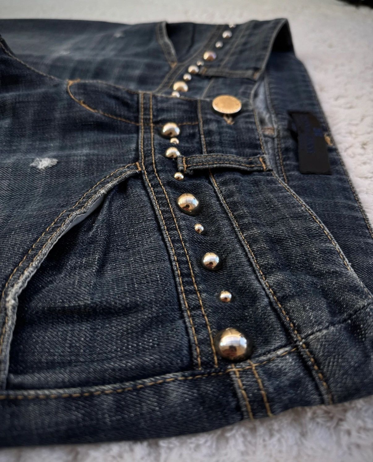 If Six Was Nine × Japanese Brand Celyn B. Sword Knee Tassel Flared Jeans Size US 29 - 3 Thumbnail