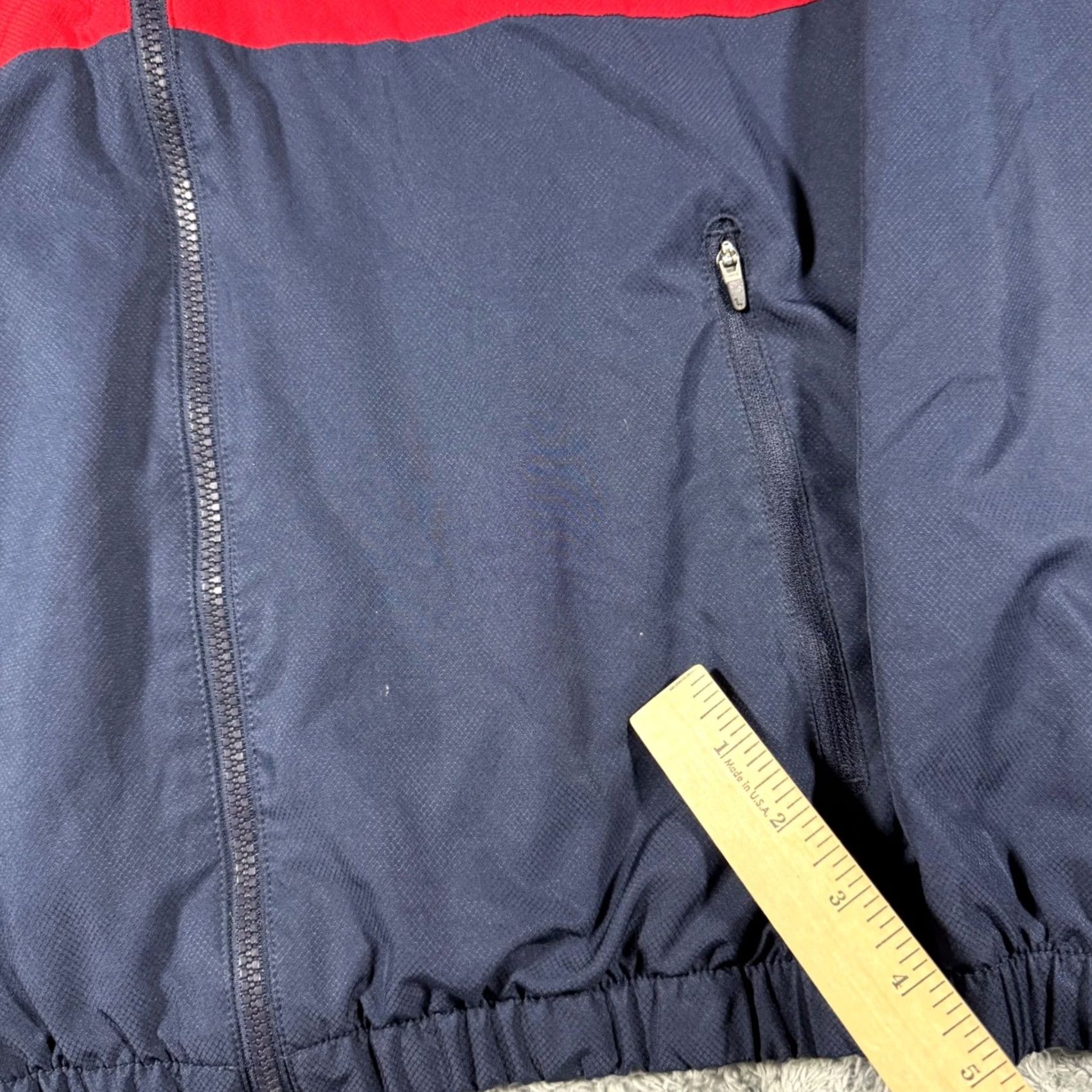 Lacoste Lacoste Multicolor Windbreaker Jacket Men Large Navy Red Colorblock Zip Full Zip Lightweight Pockets Logo Embroidered Size US L / EU 52-54 / 3 - 6 Thumbnail