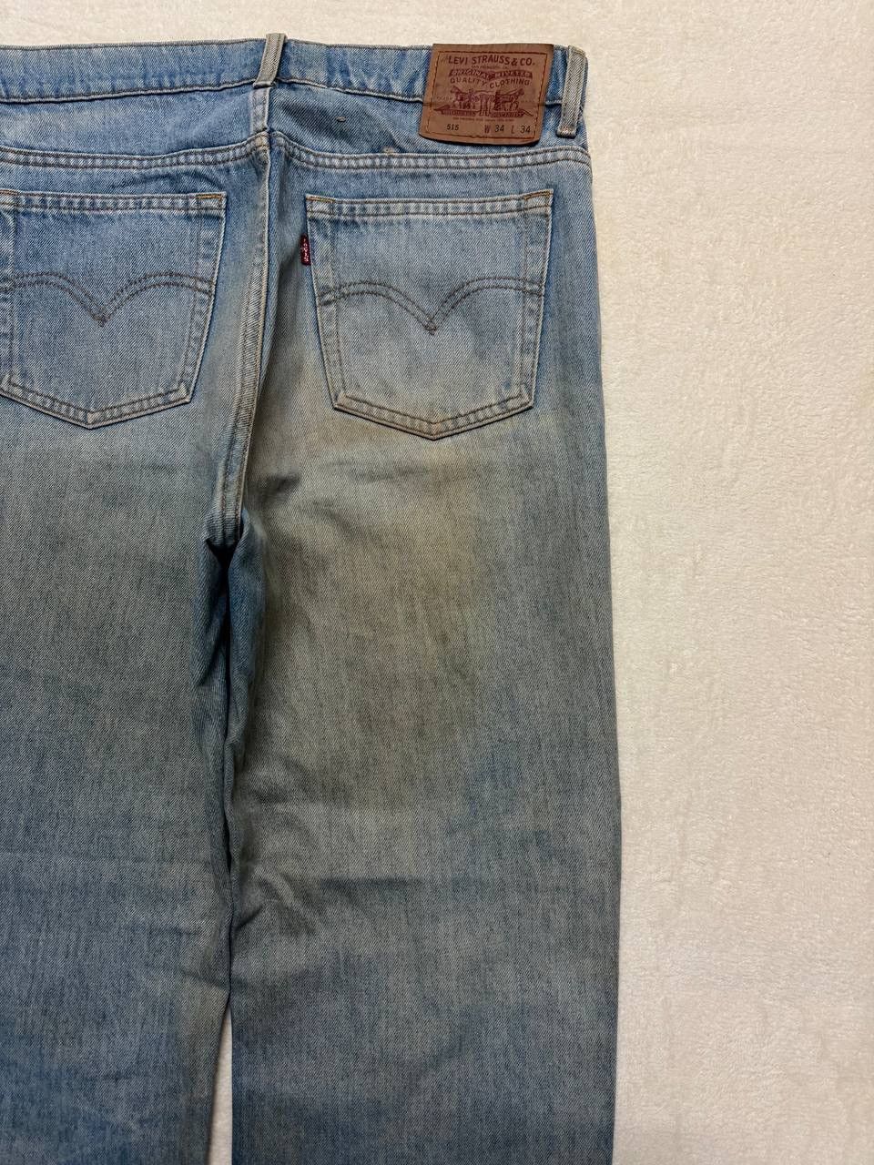 Levi's THRASHED Vintage 2000s Levi’s 515 Rusty Dirty Blue Denim Size US 32 / EU 48 - 14 Thumbnail