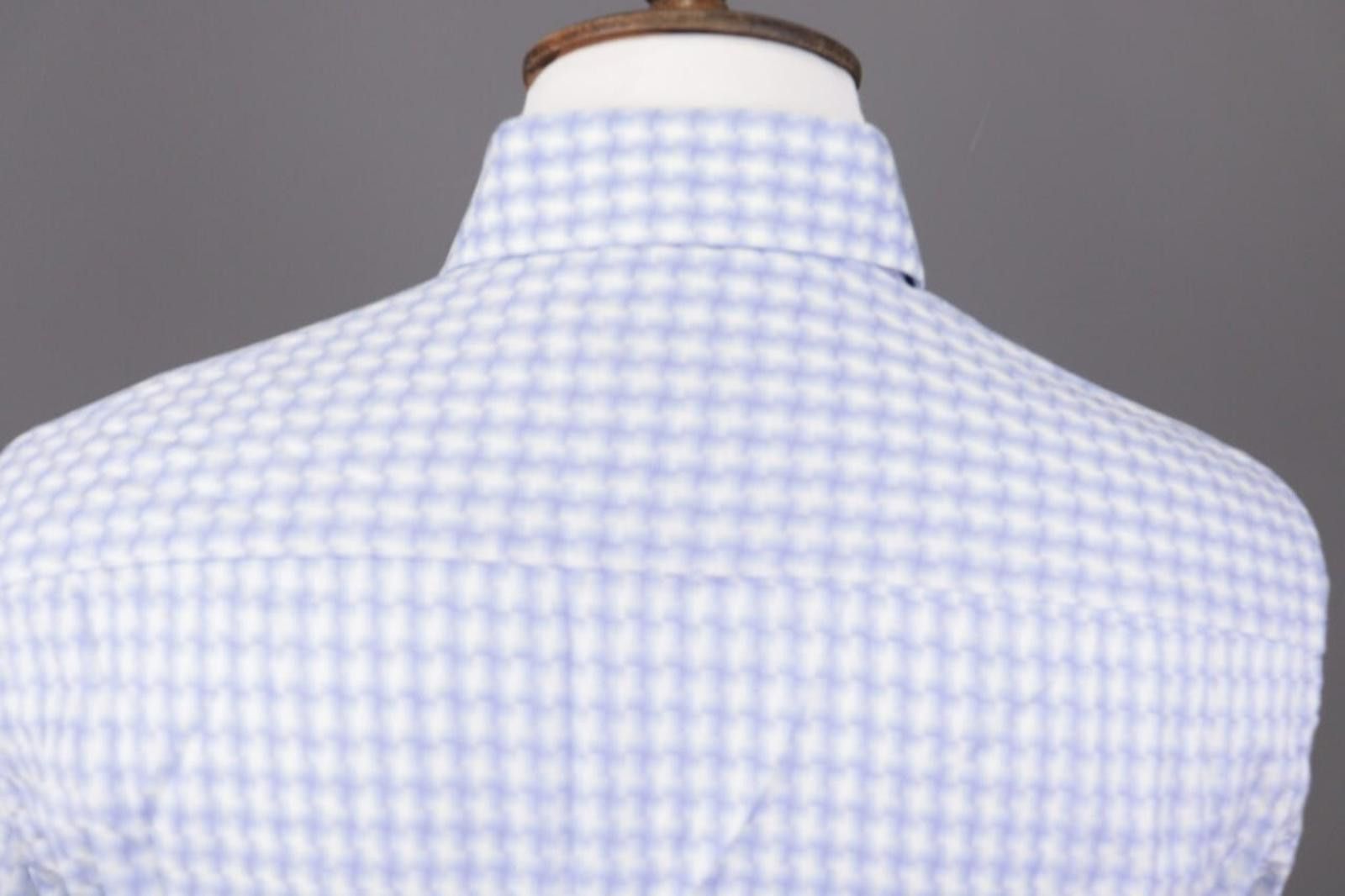 Eton Eton Slim Fit Blue Signature Twill Dress Shirt 42 / 17 Size US M / EU 48-50 / 2 - 10 Thumbnail