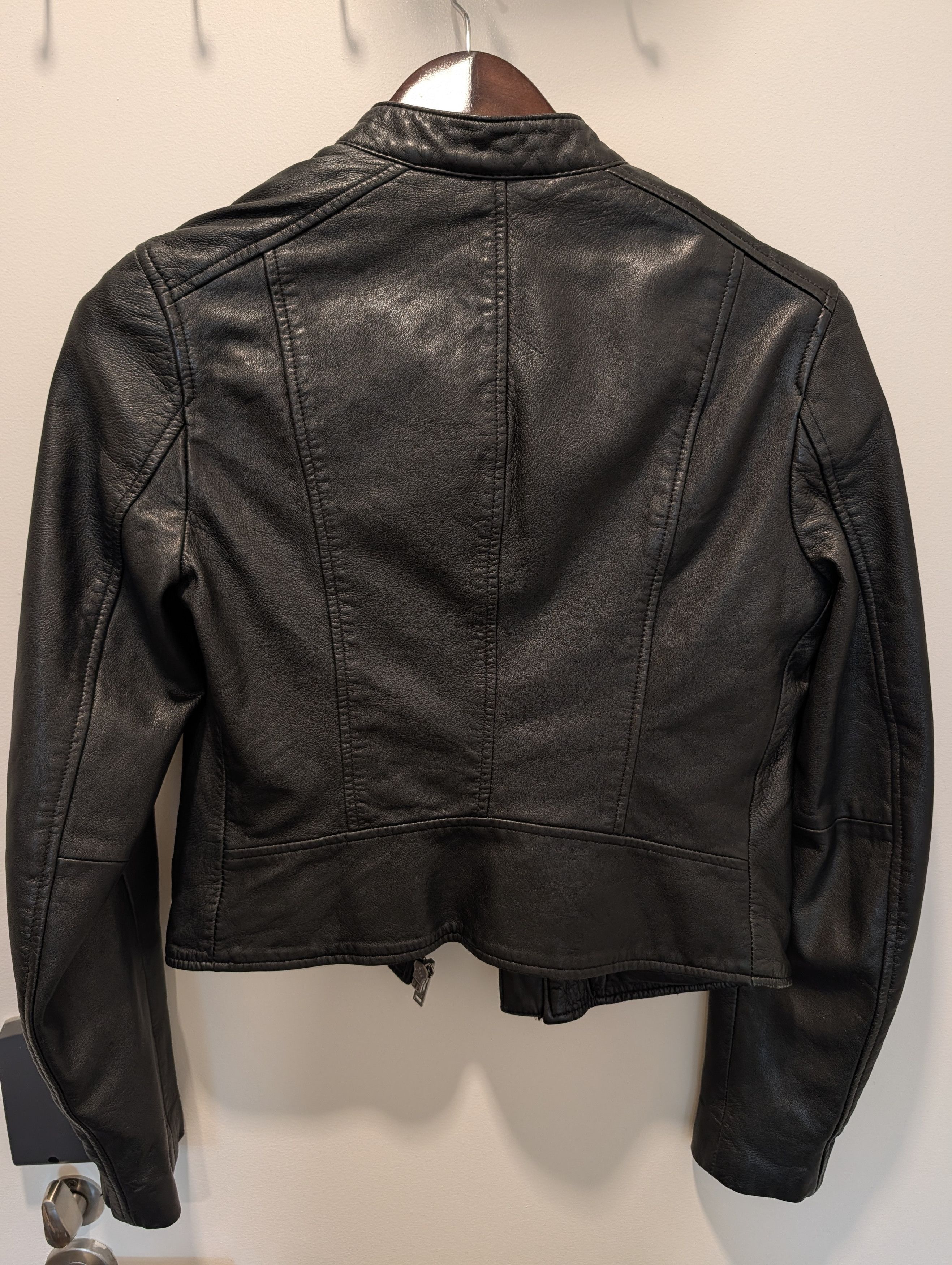 Superdry Superdry Black Leather Jacket for Women Size S Size S / US 4 / IT 40 - 2 Thumbnail