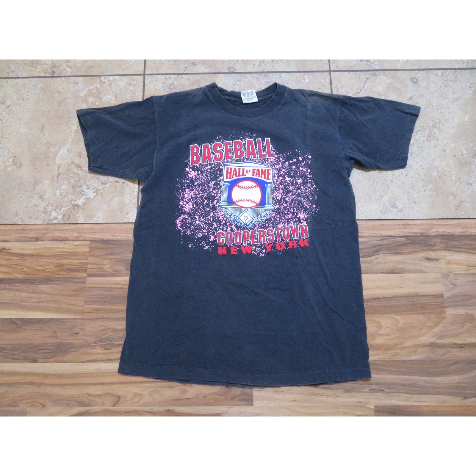 Nutmeg 1990s Cooperstown New York Baseball Black T-Shirt Nutmeg XL Size US XL / EU 56 / 4 - 1 Thumbnail