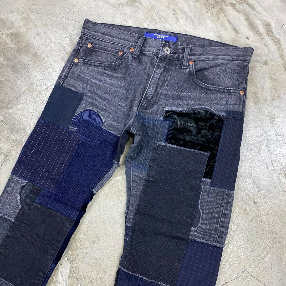 Junya Watanabe LOOKBOOK Style 3 FW2022 Patchwork Denim Pants Size US 33 - 4 Thumbnail