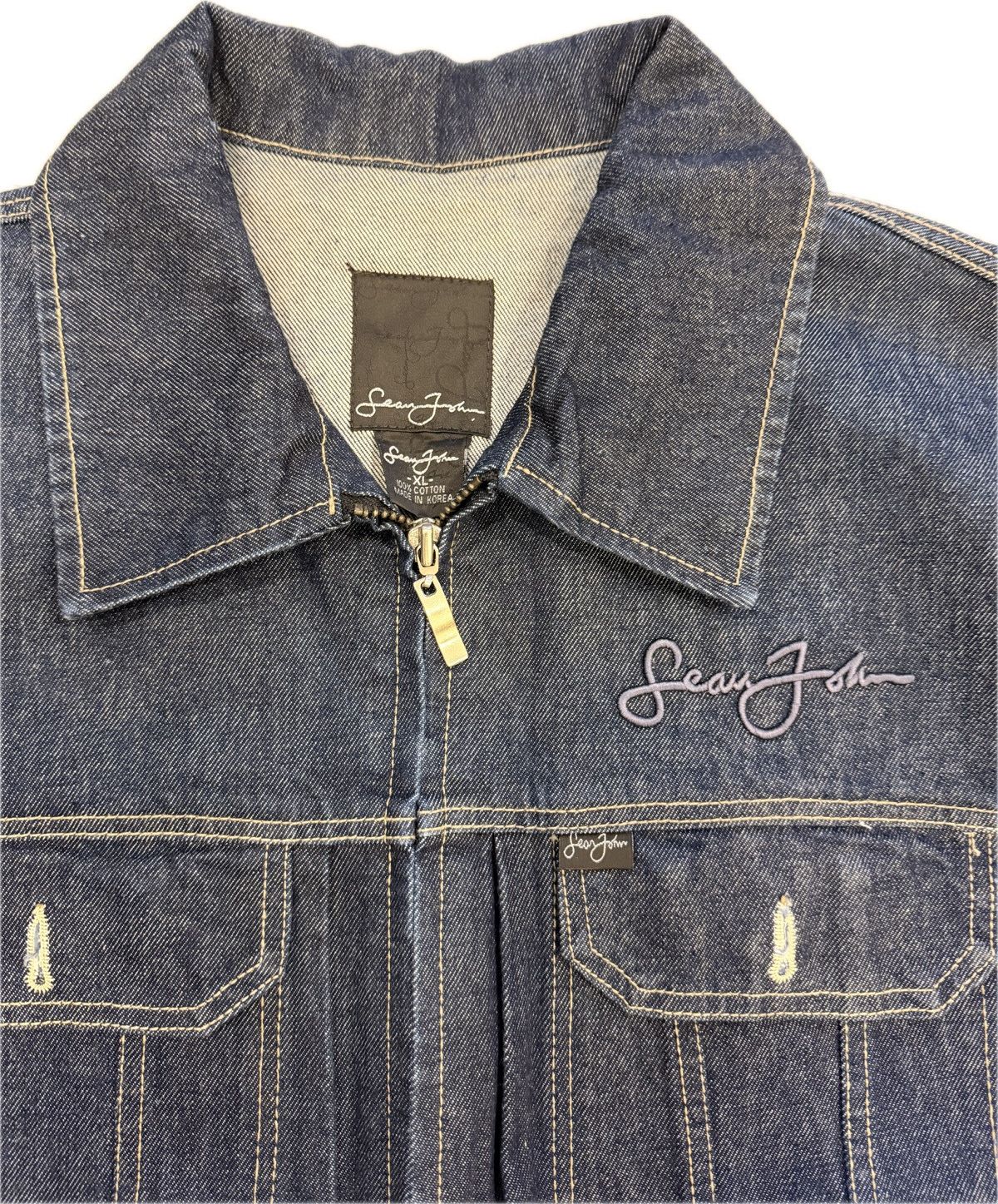 Sean John Vintage Sean John Heavy Denim Jacket Size US XL / EU 56 / 4 - 2 Thumbnail