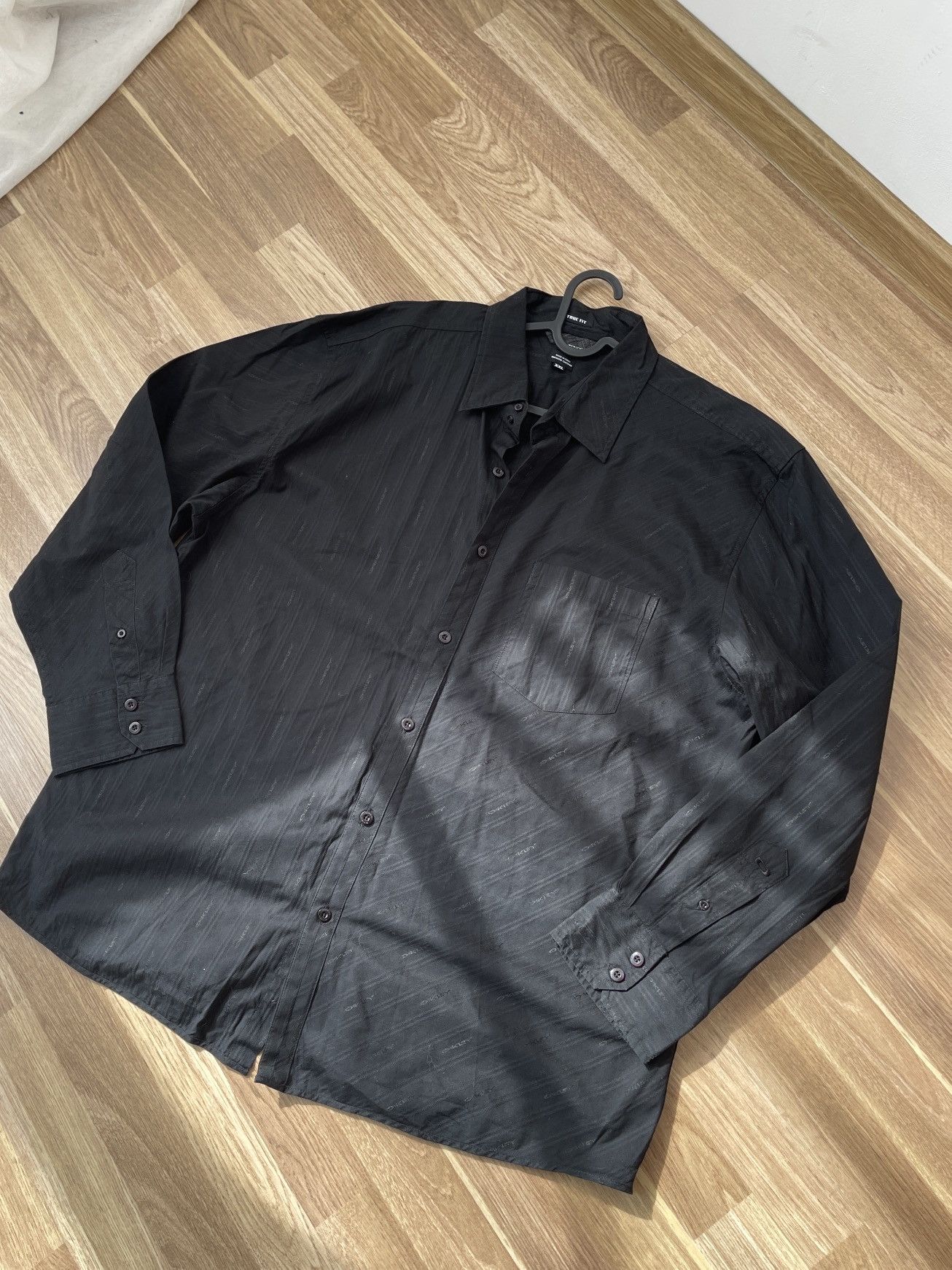 Oakley Y2K Vintage Oakley True Fit Cotton Black Monogram Shirt XXL Size US XXL / EU 58 / 5 - 4 Thumbnail