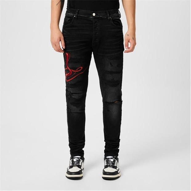 Amiri AMIRI Snake Skinny Jeans Size US 36 / EU 52 - 2 Thumbnail