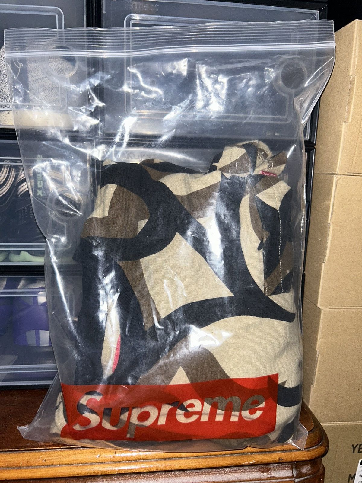 Supreme Supreme L/S Pocket Tee Tan Tribal Camo FW19 size Large NEW Size US L / EU 52-54 / 3 - 6 Thumbnail