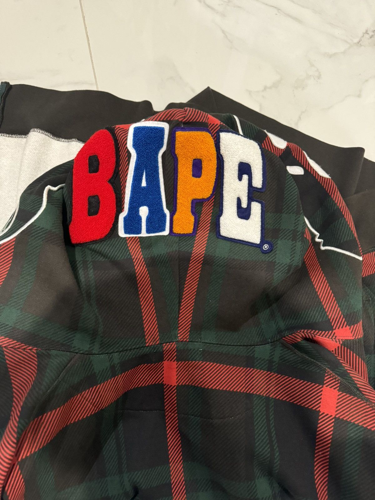Bape Bape Check 2nd Ape Wide Full Zip Hoodie Size US XXL / EU 58 / 5 - 3 Thumbnail