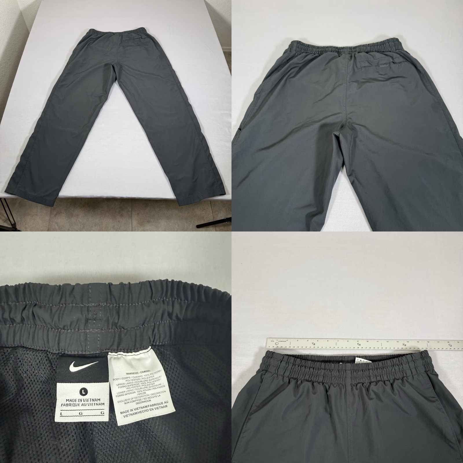 Nike Vintage Nike Pants Mens Large Gray Track Windbreaker Lined Baggy Loose Y2K Size US 33 - 8 Thumbnail