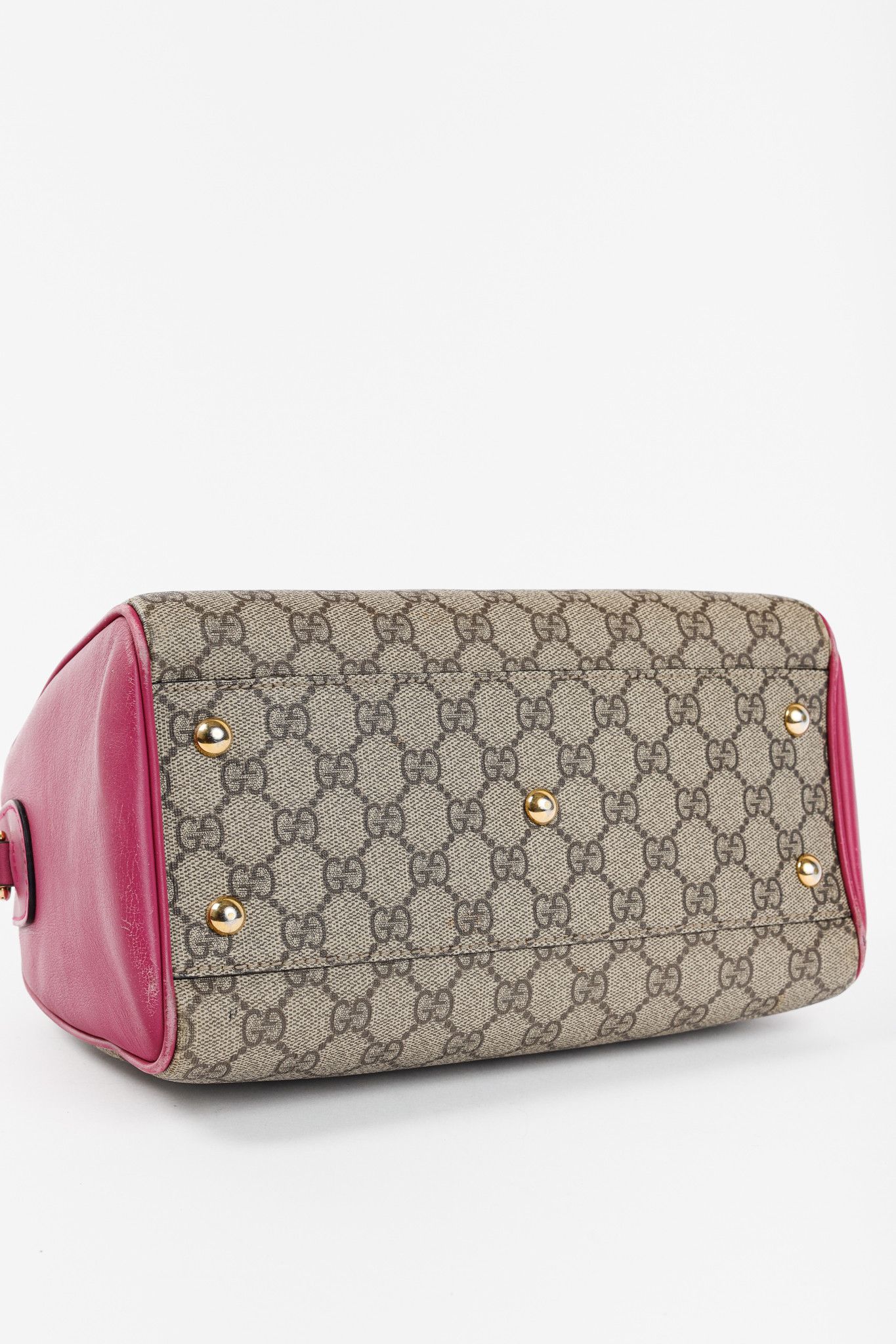 Gucci Gucci Beige & Ebony GG Supreme Canvas Top Handle Bag Size ONE SIZE - 5 Thumbnail