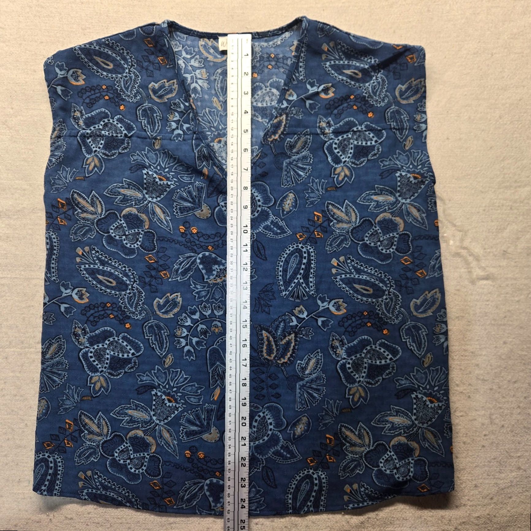 Vintage Wonderfly Blue Paisley Sleeveless Tunic Blouse Shirt Women's S Small Size S / US 4 / IT 40 - 5 Thumbnail