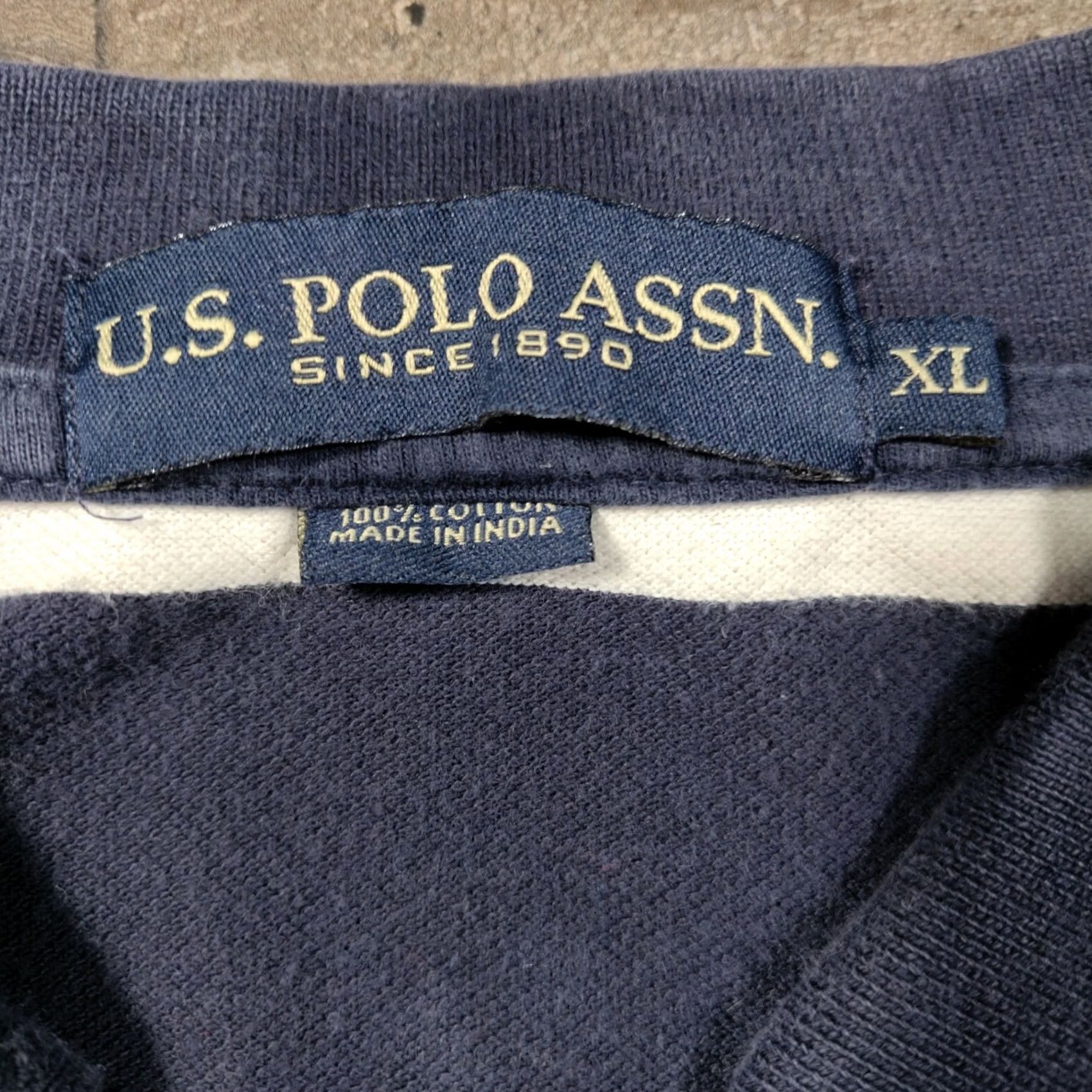 Vintage US Polo Assn. Polo Shirt Mens XL Blue Striped Short Sleeves Cotton Small Logo Size US XL / EU 56 / 4 - 3 Thumbnail