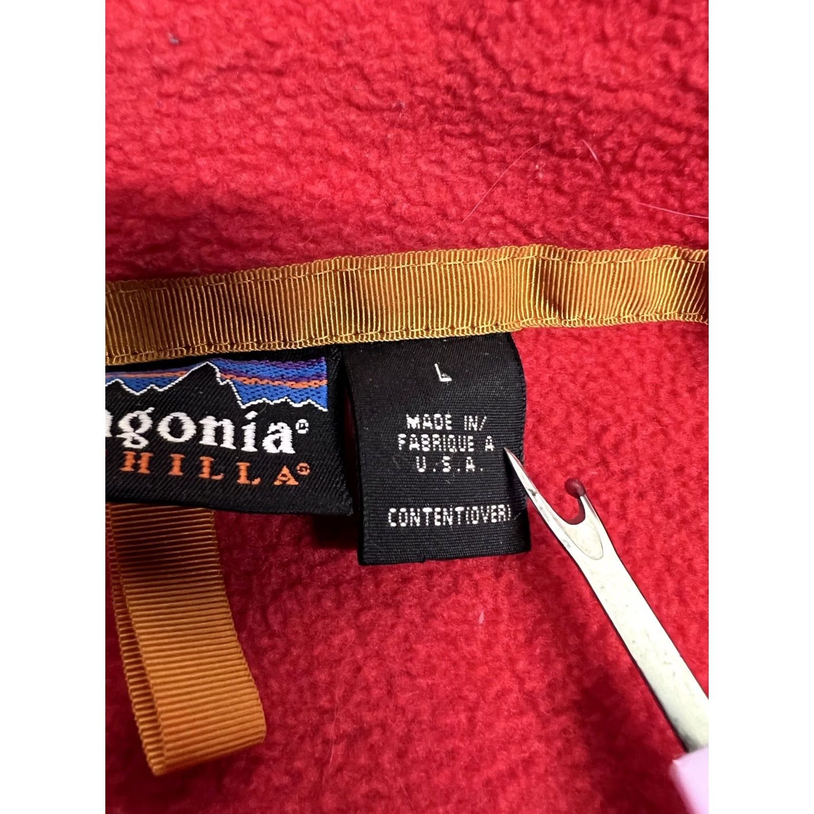 Patagonia VINTAGE Patagonia Synchilla Fleece Zip Up Jacket Made in USA Red Adult Sz Large Mens Jacket Retro 90s Full Zip Size US L / EU 52-54 / 3 - 6 Thumbnail