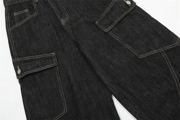 Japanese Brand Men's street loose multi-pocket scimitar jeans y2k Size US 32 / EU 48 - 5 Thumbnail