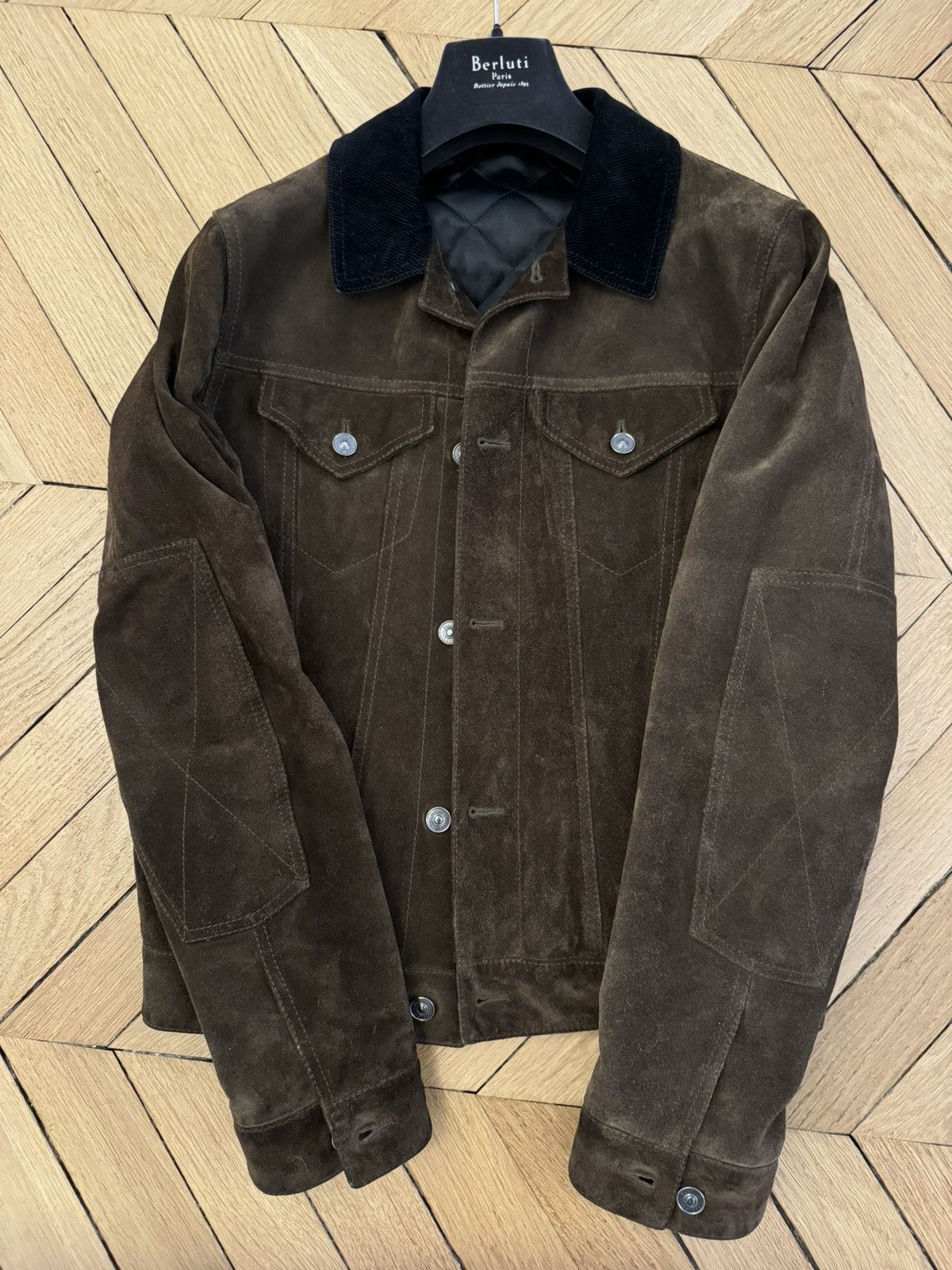 Berluti × Haider Ackermann Berluti FW17 Suede Trucker Jacket Size US S / EU 44-46 / 1 - 8 Thumbnail
