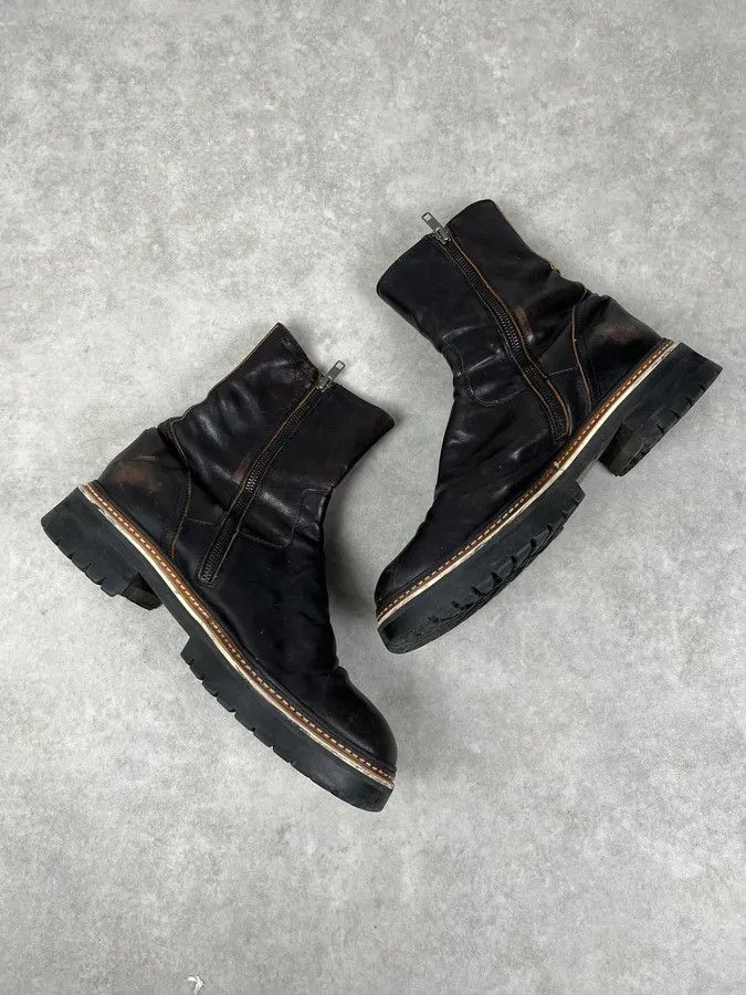 Ann Demeulemeester Ann Demeulemeester Black Leather Ankle Boots Size US 11 / EU 44 - 5 Thumbnail
