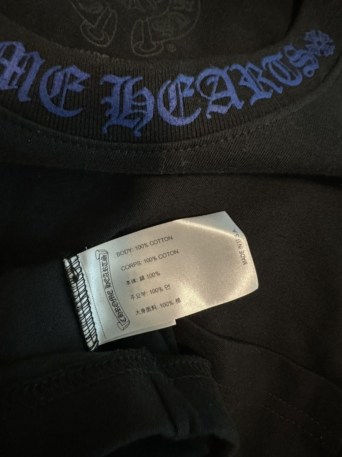 Chrome Hearts Chrome Hearts Black/Blue Neck Logo S/S Size US M / EU 48-50 / 2 - 4 Thumbnail