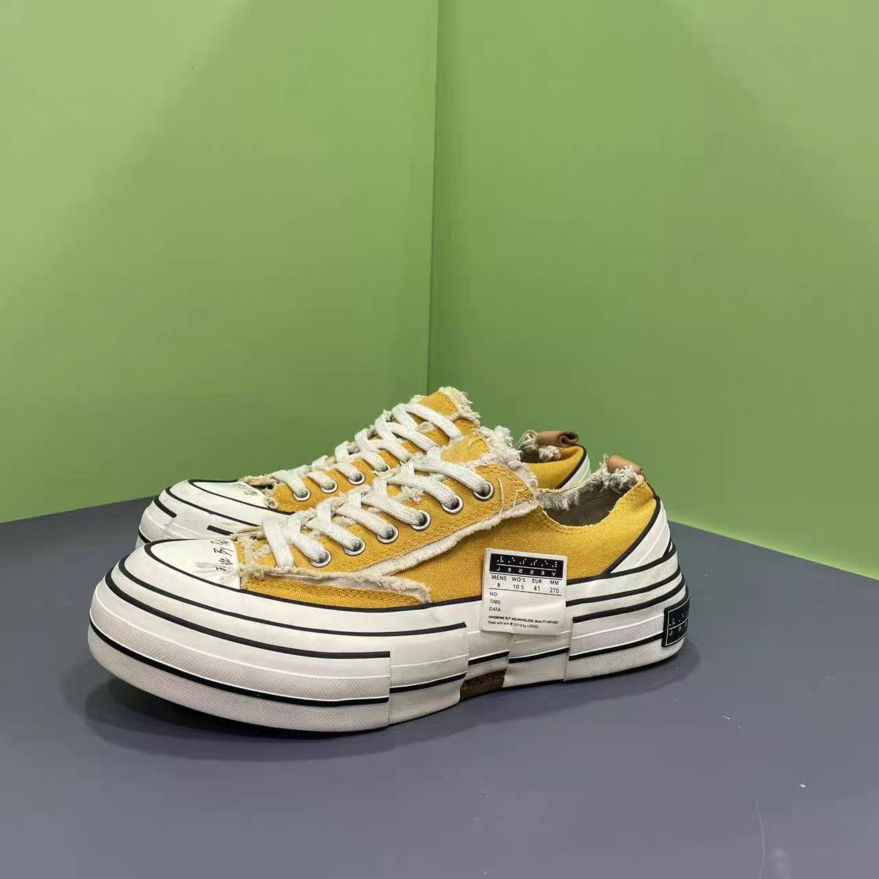 xVESSEL xVESSEL Wu Jianhao Yellow White Ginger Canvas Shoes K15 Size US 8 / EU 41 - 1 Thumbnail