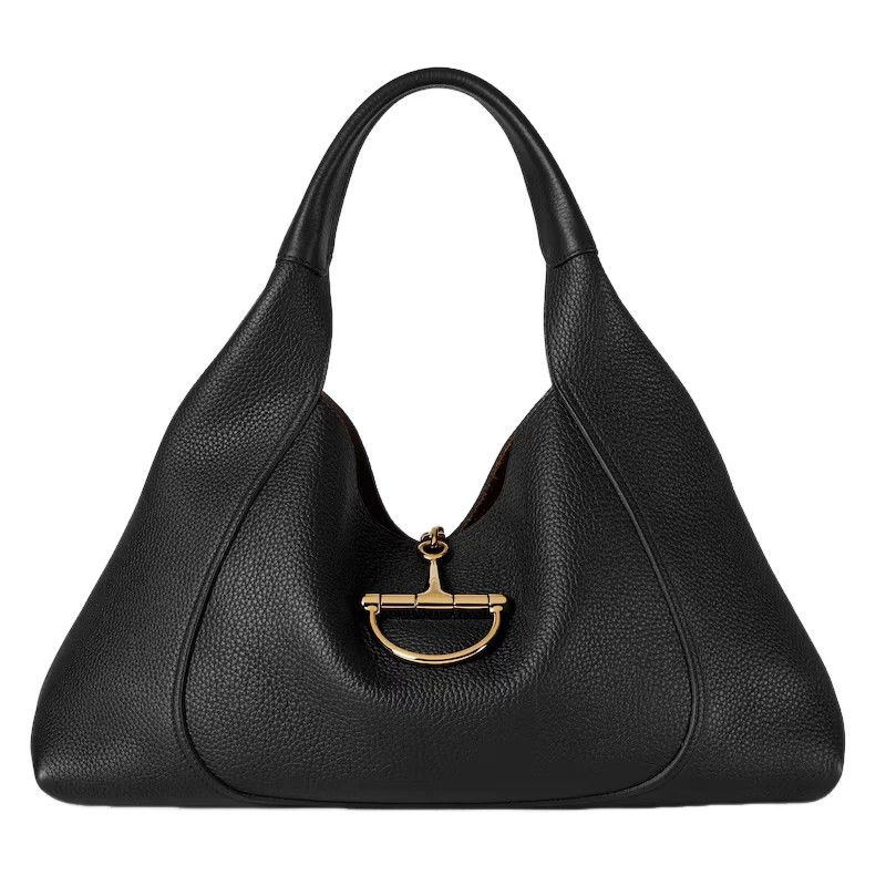 Gucci GUCCI Softbit Maxi Black Leather Shoulder Bag New Size ONE SIZE - 1 Thumbnail