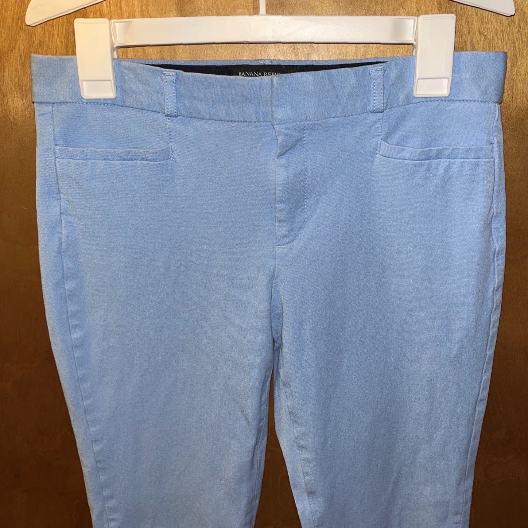 Banana Republic Banana Republic Curvy Fit Sloan Light Blue Slim Ankle Pants Stretch Size 4 Womens Size 27" / US 4 / IT 40 - 2 Thumbnail