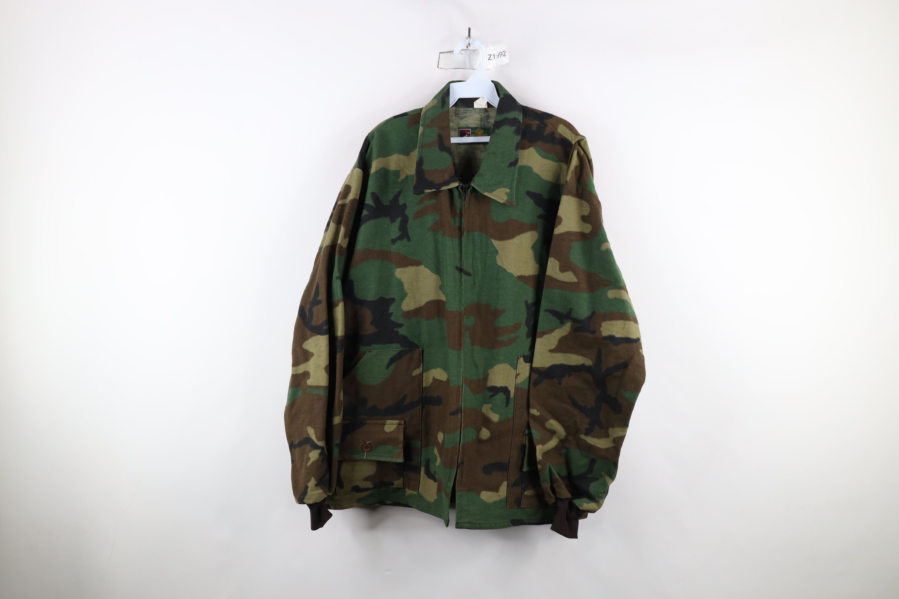 Vintage Vintage 70s Streetwear Cloth Camouflage Bomber Jacket USA Size US XL / EU 56 / 4 - 1 Thumbnail