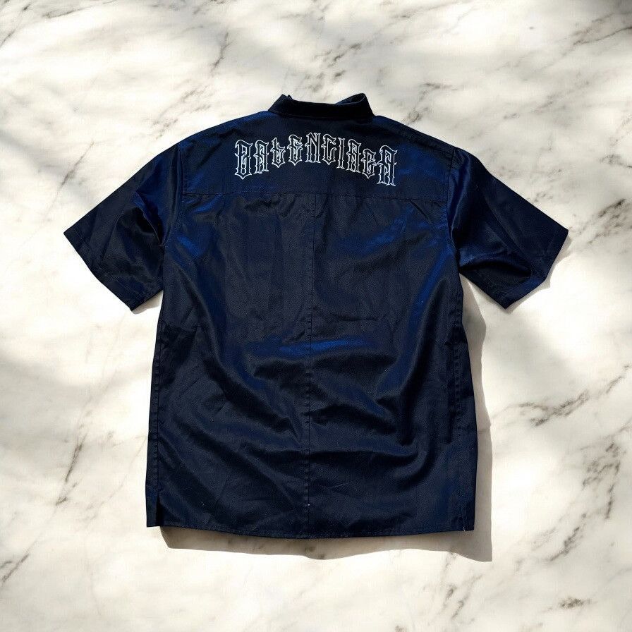 Balenciaga Gothic Logo Work Shirt - Size L