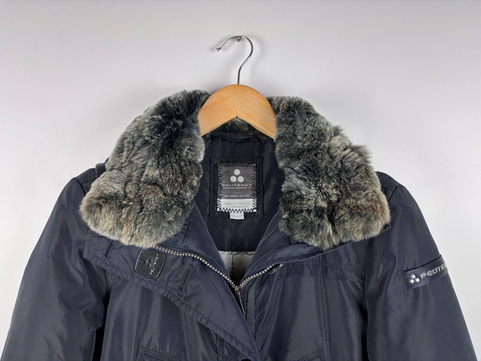 Peuterey Womens Peuterey Down Hooded Parka Jacket Navy Blue Size 42 Size S / US 4 / IT 40 - 2 Thumbnail
