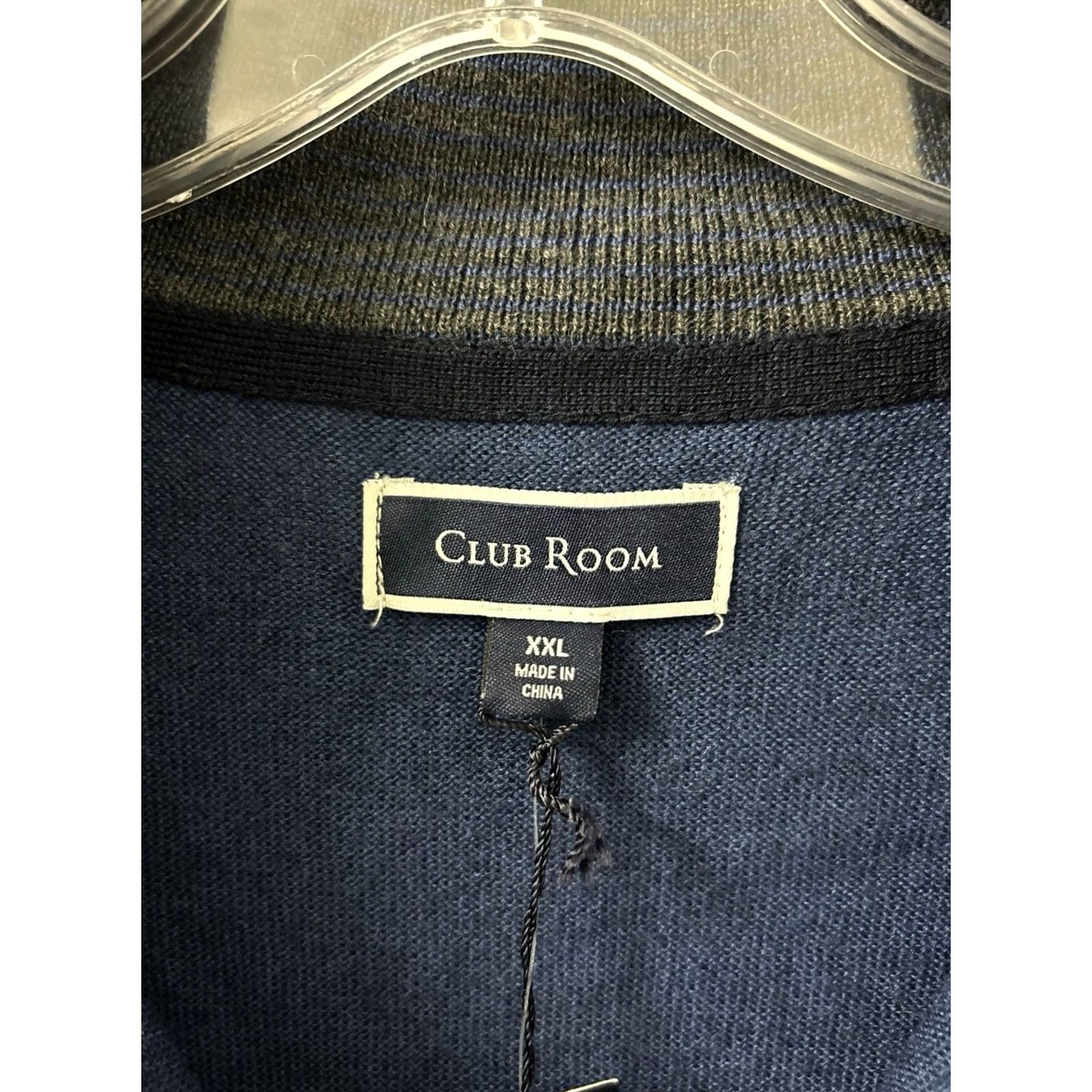 Club Room Club Room 2XL Blue Merino Wool Blend Sweater Long Sleeve Mock Neck Zip Mens NWT Size US XXL / EU 58 / 5 - 4 Thumbnail