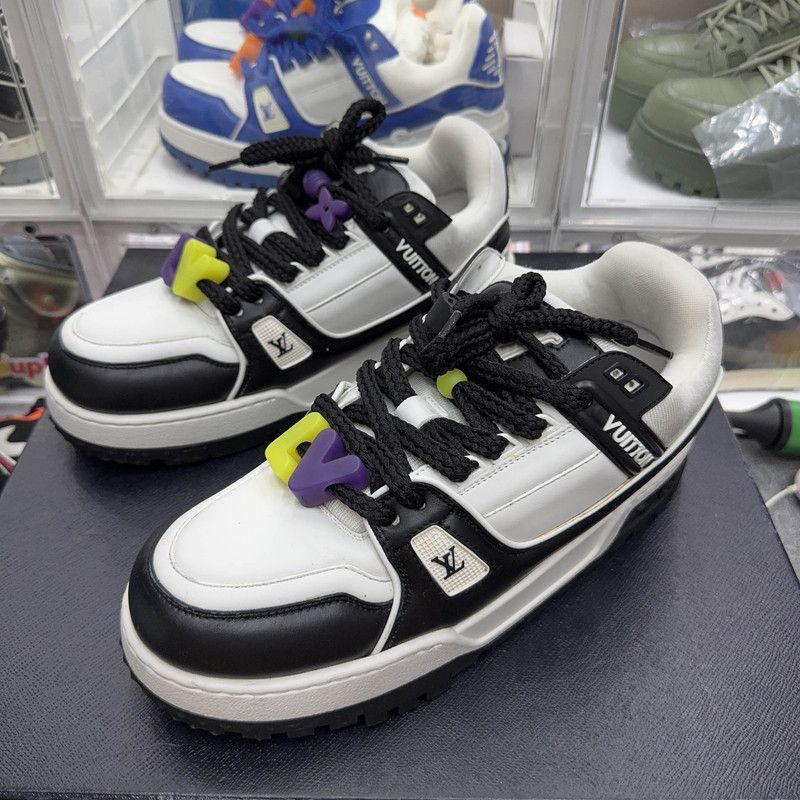 Louis Vuitton Louis Vuitton Trainer Maxi Black and White Sneakers -2508 Size US 10.5 / EU 43-44 - 1 Thumbnail