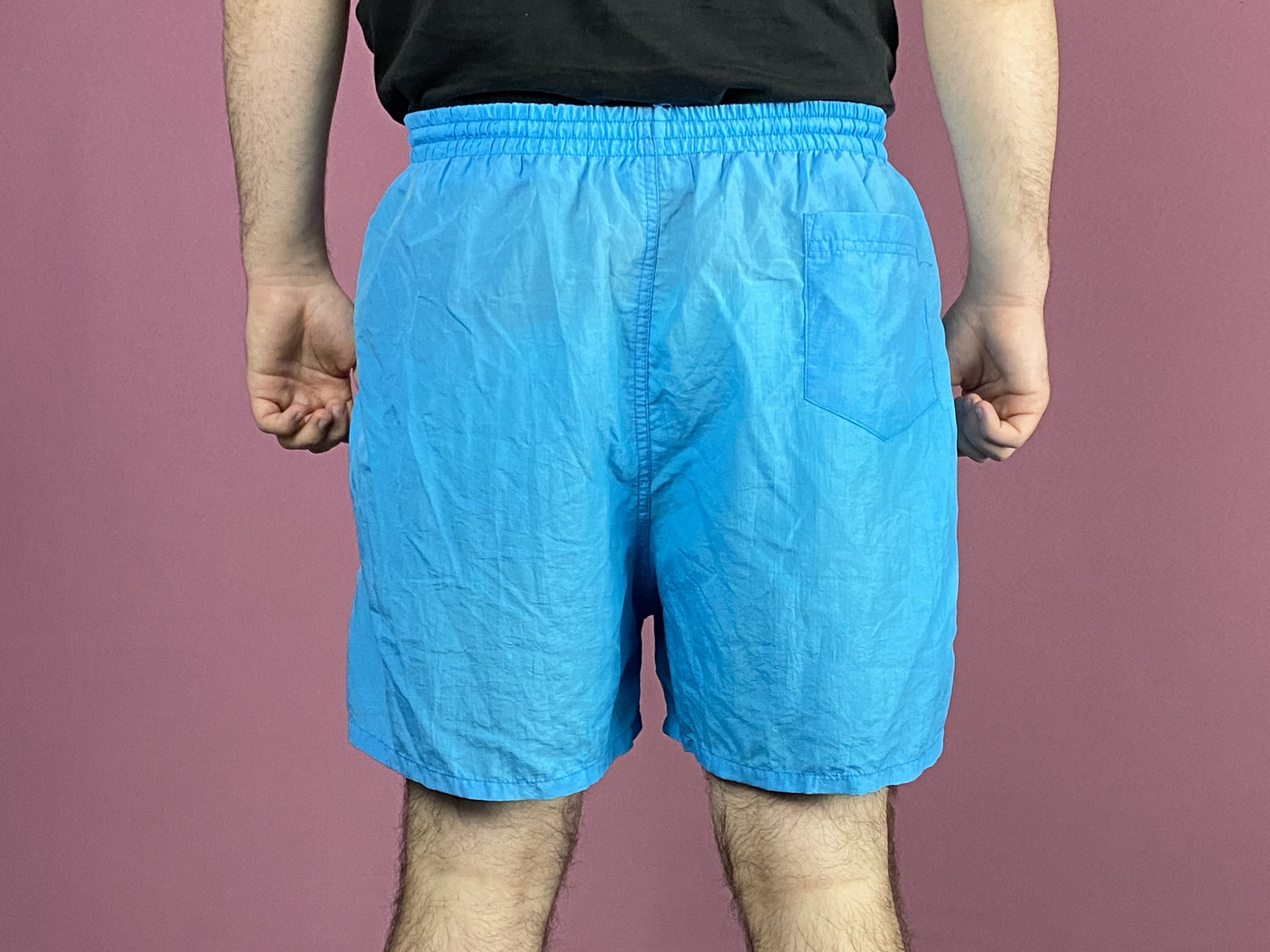 Vintage 90s Vintage Men's Swim Shorts - Size L Beach Shorts Size US 34 / EU 50 - 3 Thumbnail