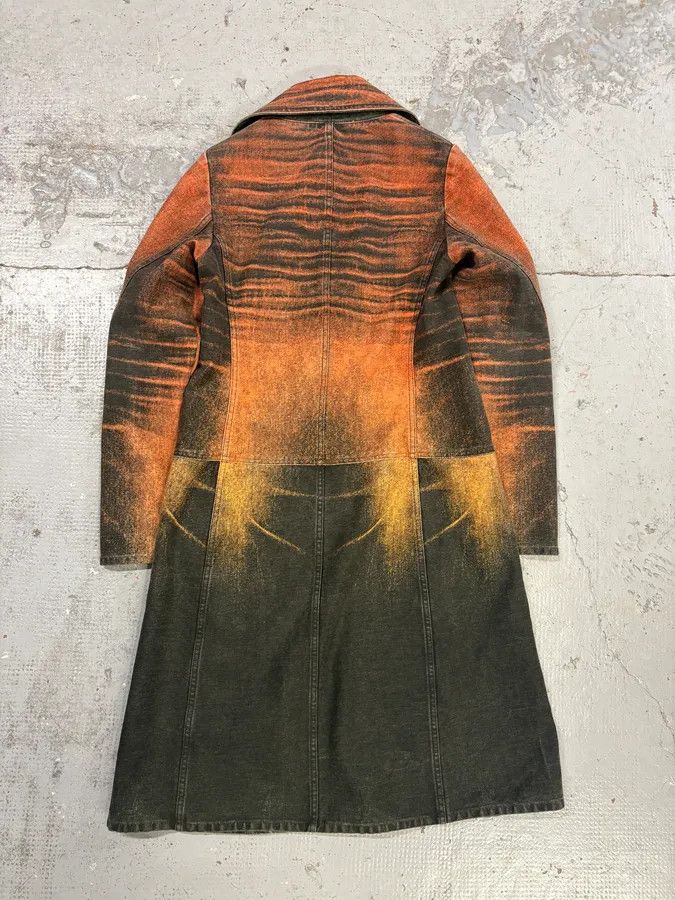 Roberto Cavalli AW2004 Cavalli Sunset Orange Faded Trench Coat Size S / US 4 / IT 40 - 5 Thumbnail