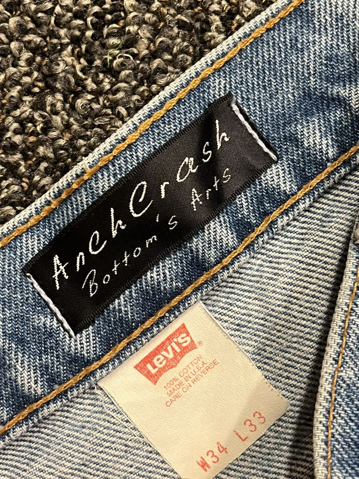 If Six Was Nine × Japanese Brand × Vintage 90's Vintage Custom AnchCrash Levi's 517 Bootcut Denim Size US 34 / EU 50 - 4 Thumbnail