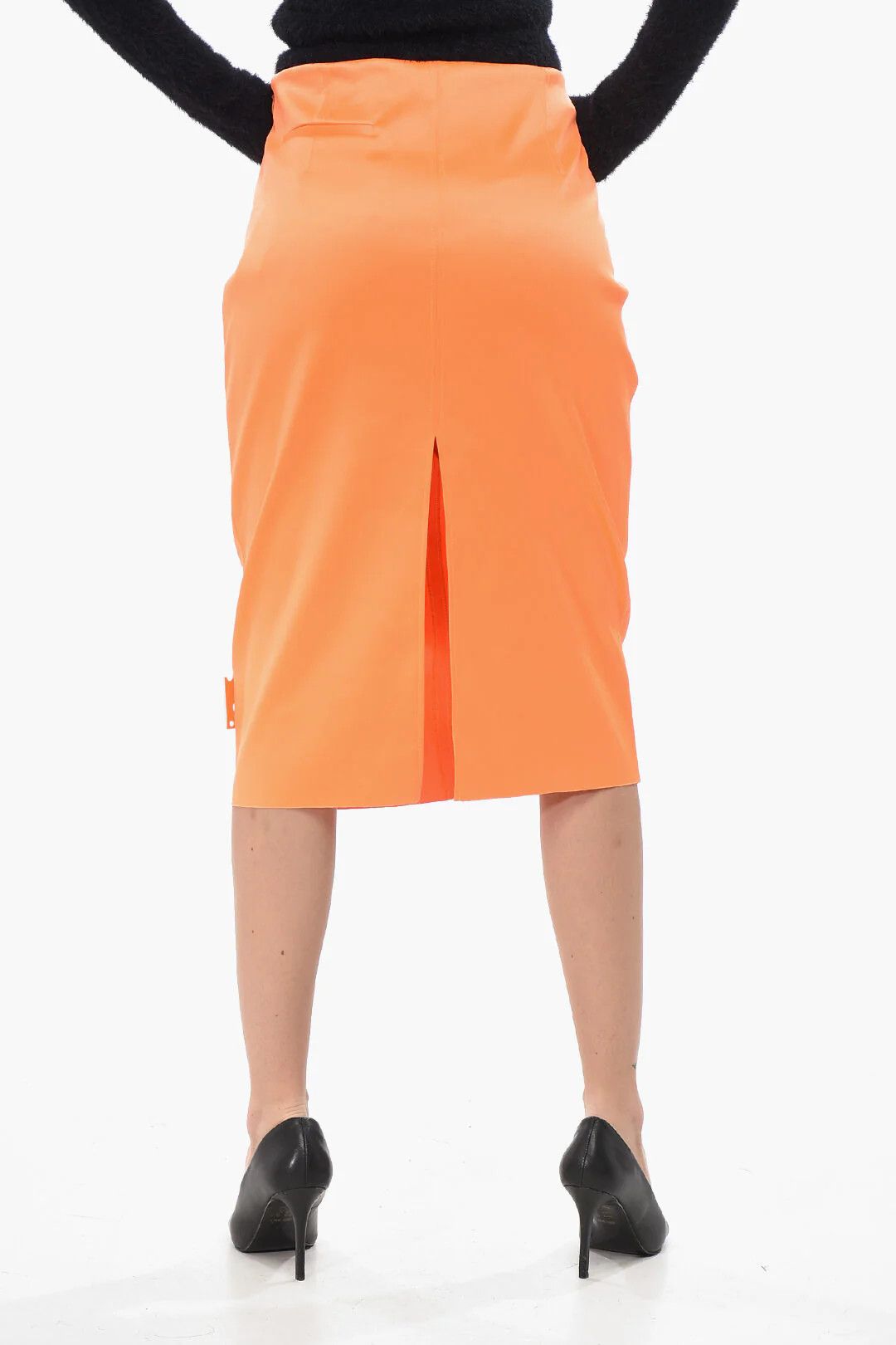 Off-White og1mm0426 Technical Fabric Skirt in Orange Size 27" / US 4 / IT 40 - 4 Thumbnail