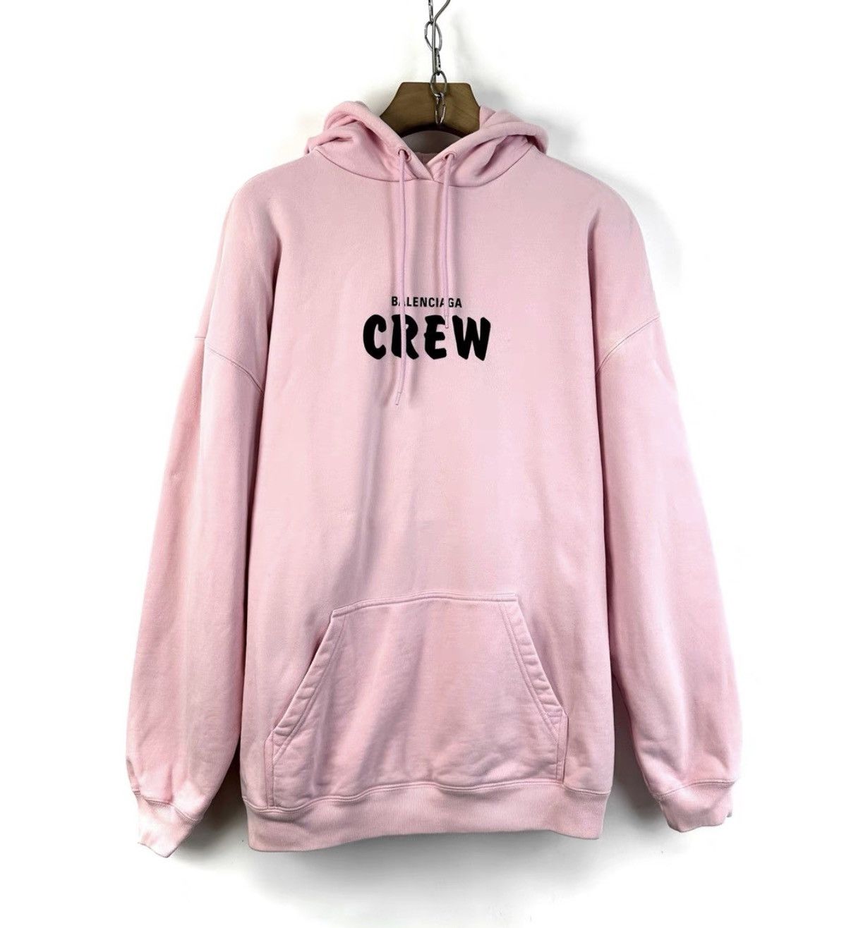 Balenciaga Balenciaga Pink Crew Logo Print Hoodie K12 Size M / US 6-8 / IT 42-44 - 1 Thumbnail