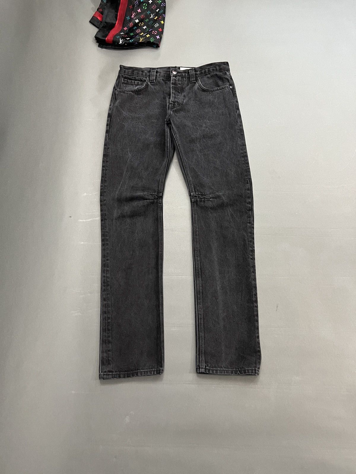 image of Chapter Jeans Darted 3D J Leg Straight Cut Denim in Black, Men's (Size 32)