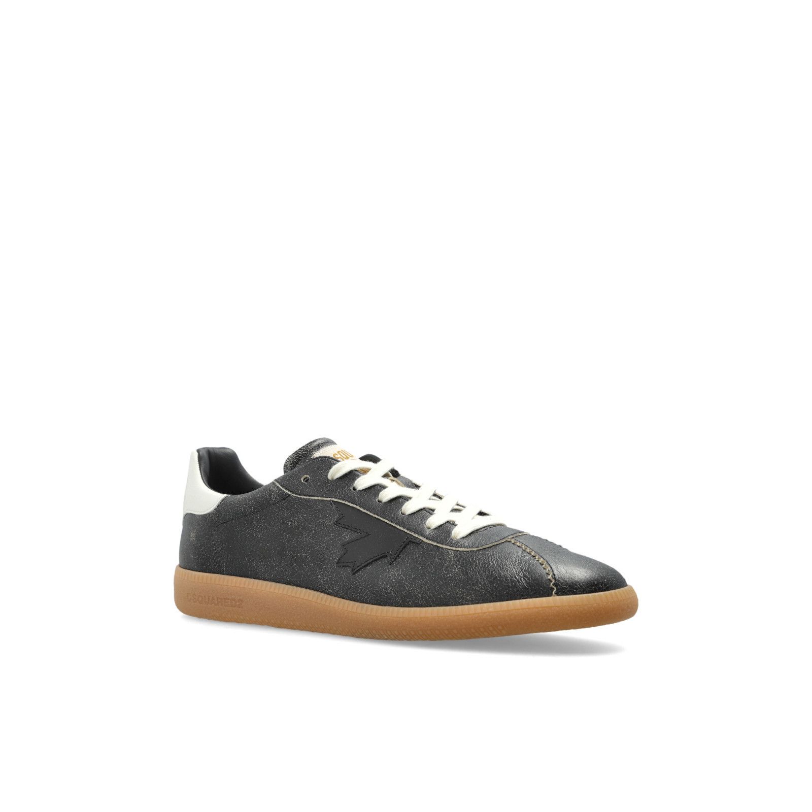 Dsquared2 DSQUARED2 Rebel Black Leather Sneakers New And Authentic (Me Size US 6 / EU 39 - 2 Thumbnail