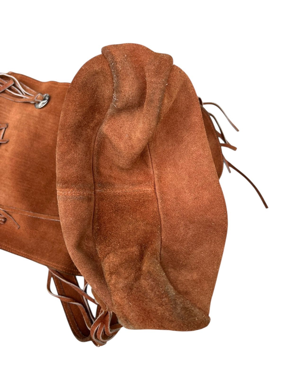 KMRii Vintage Unknown Japan Suede Leather Native Fringe Bag Size ONE SIZE - 11 Thumbnail