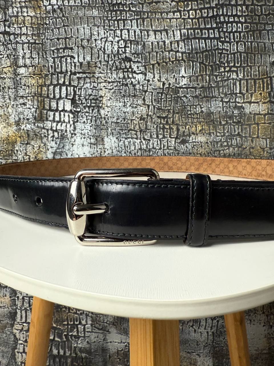 Gucci Leather Gucci monogram belt y2k oldmoney Size ONE SIZE - 6 Thumbnail