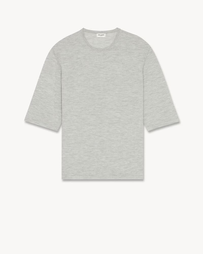 Saint Laurent Paris o1bcso1str0924 Top In Cashmere Wool in Grey Size US S / EU 44-46 / 1 - 1 Thumbnail