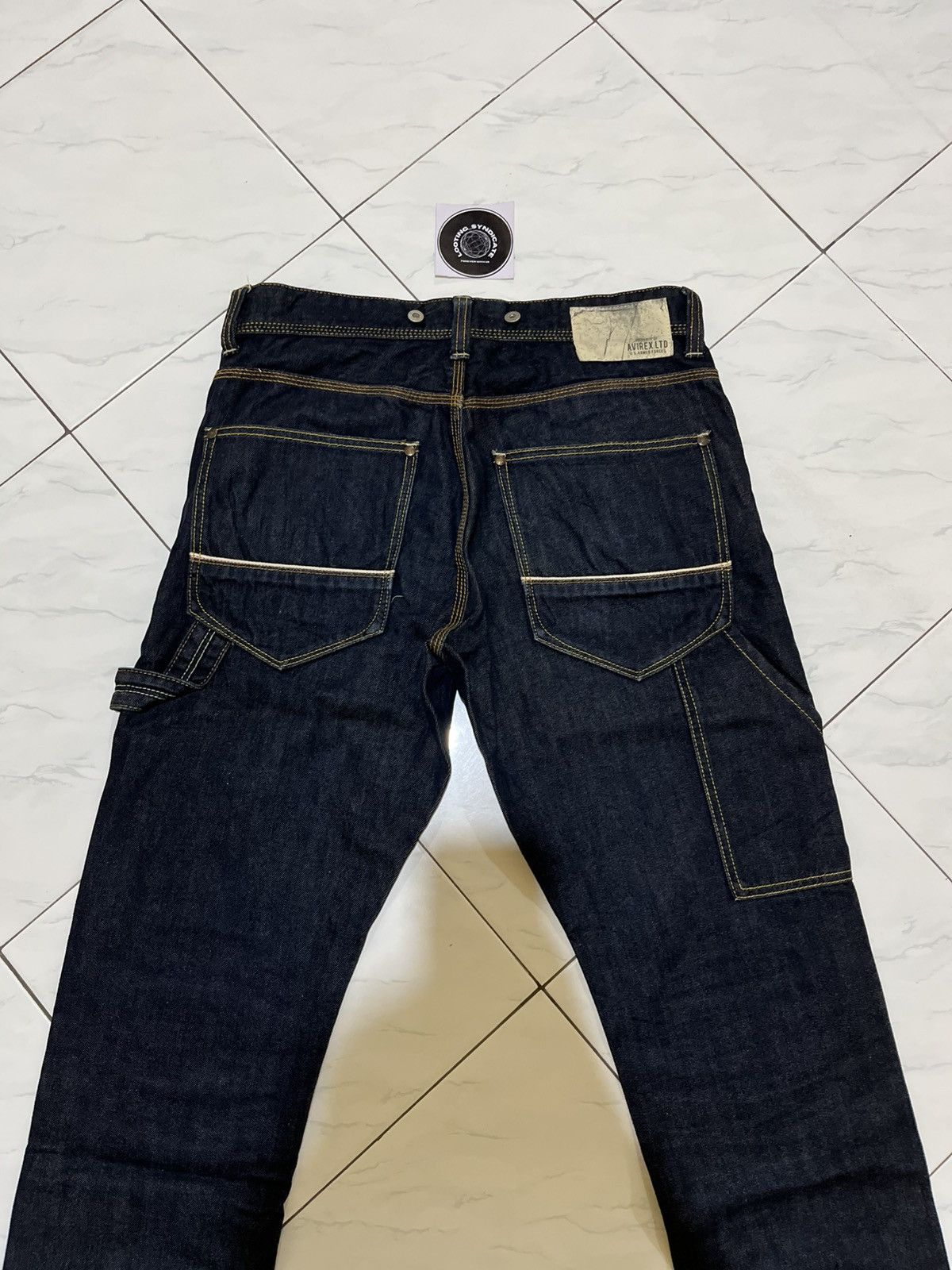 Avirex 🔥 Avirex Indigo Carpenter Denim Pants Size US 31 - 4 Thumbnail