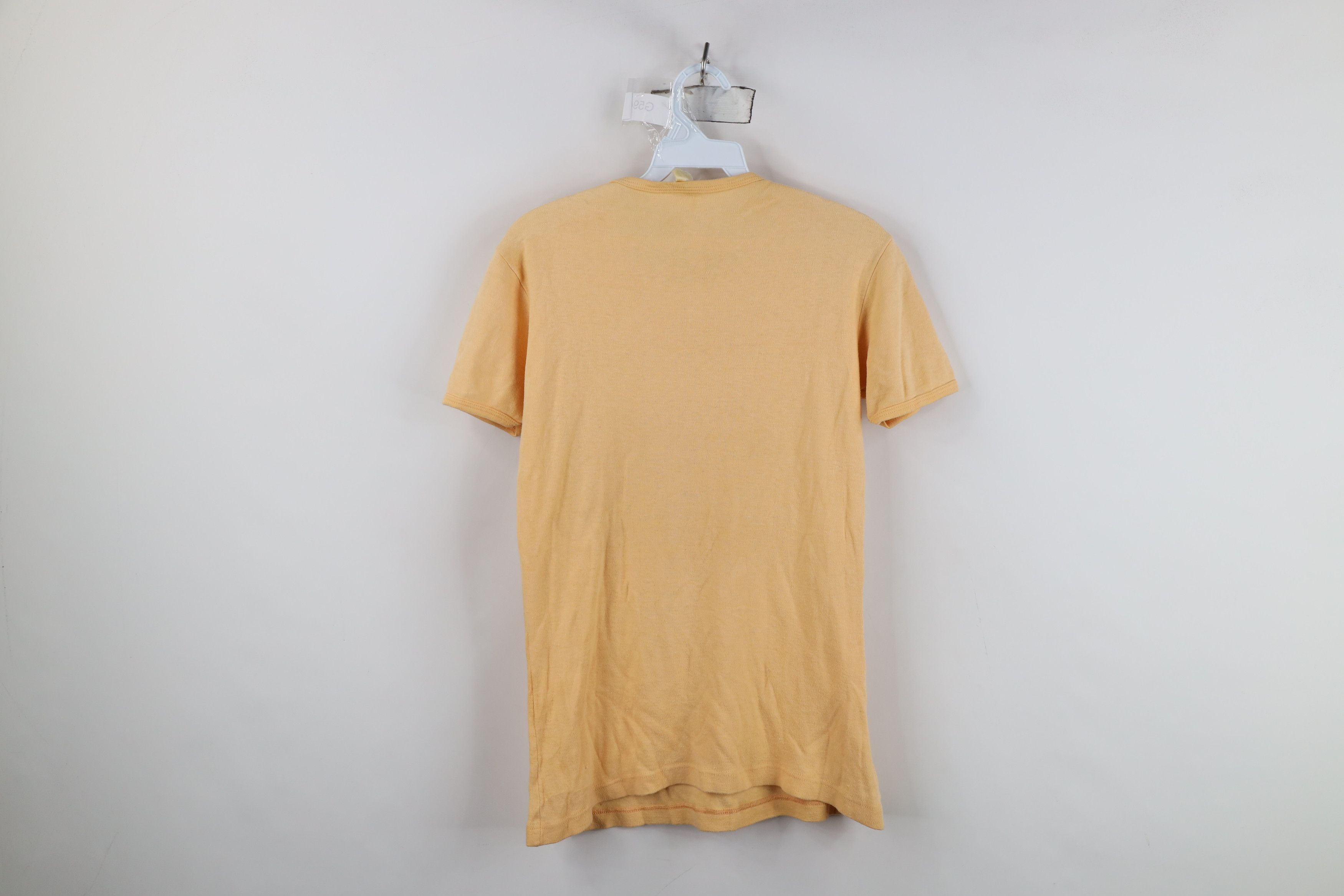 Vintage Vintage 70s 1974 Elvis Presley Ringer T-Shirt Peach Size M / US 6-8 / IT 42-44 - 13 Thumbnail