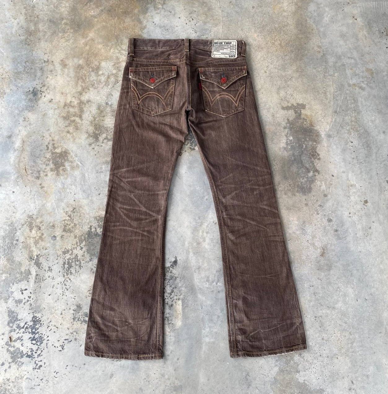 Edwin FLARE EWDIN 503 HERINGBONE GHOSTCLAW DARK BROWN Size US 30 / EU 46 - 6 Thumbnail