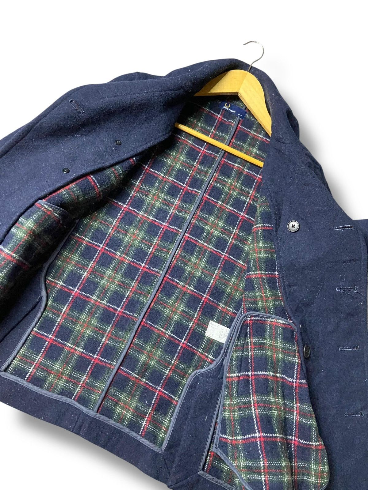 Fred Perry Fred Perry Double Breasted Wool Peacoat (166) Size US S / EU 44-46 / 1 - 4 Thumbnail