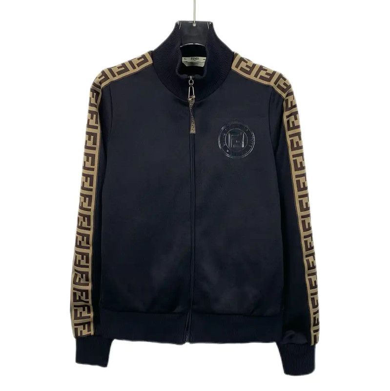 Fendi Fendi Women's Black Jacket with Logo Details 0089 Size S / US 4 / IT 40 - 1 Thumbnail