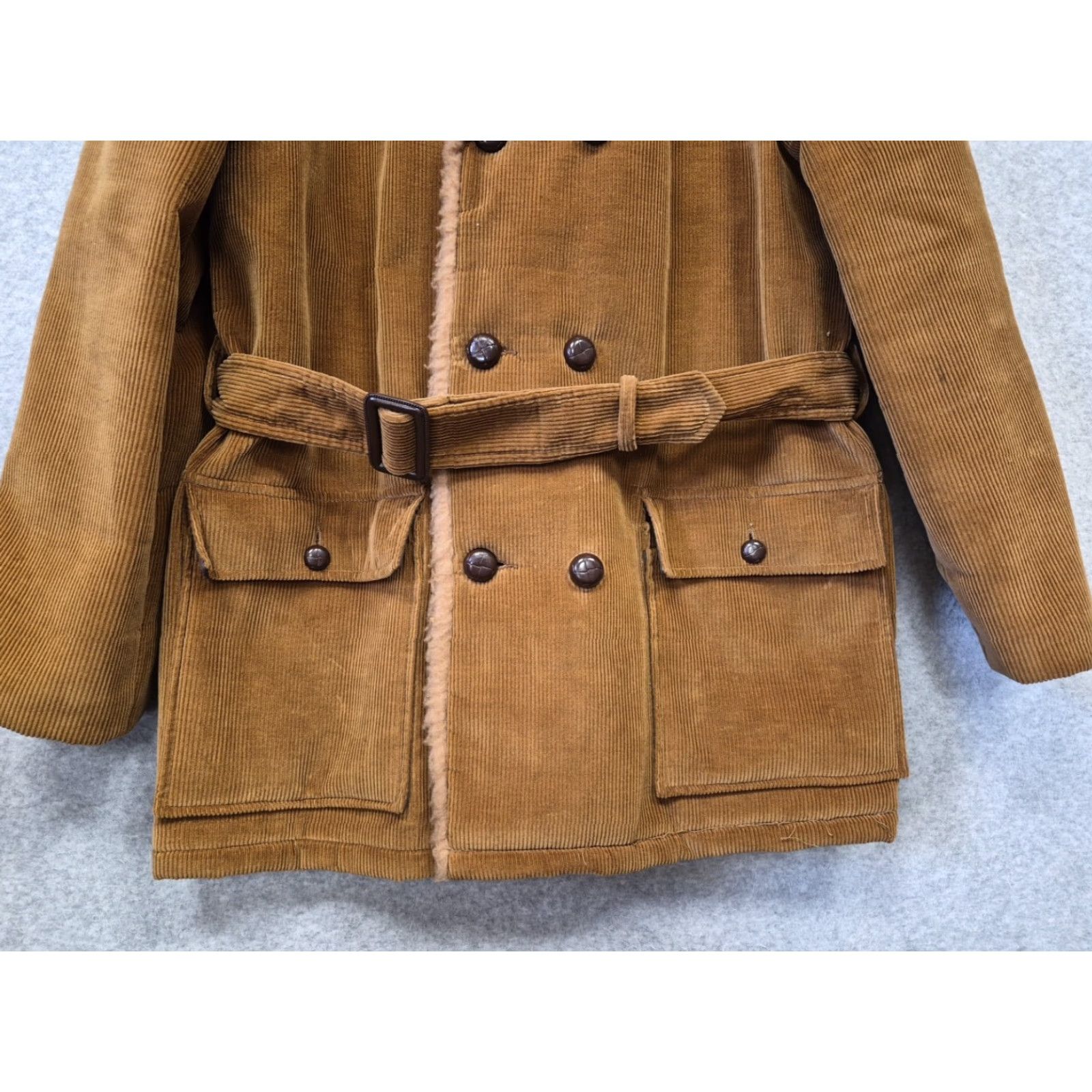 Vintage VINTAGE Envoy Now Jacket Coat Corduroy Belted Sherpa Collar Quilted Lining Brown 90s Women M Overcoat Coat Mens Womens Size M / US 6-8 / IT 42-44 - 6 Thumbnail