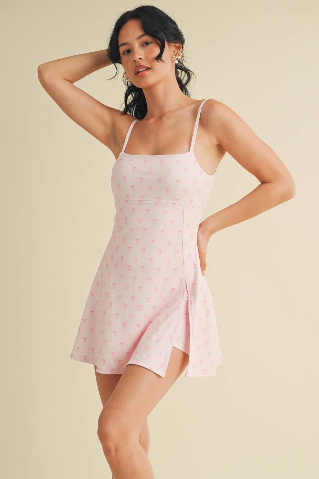 Christian Kimber Bow Print A-Line Mini Dress by Kimberly C Size S / US 4 / IT 40 - 4 Thumbnail