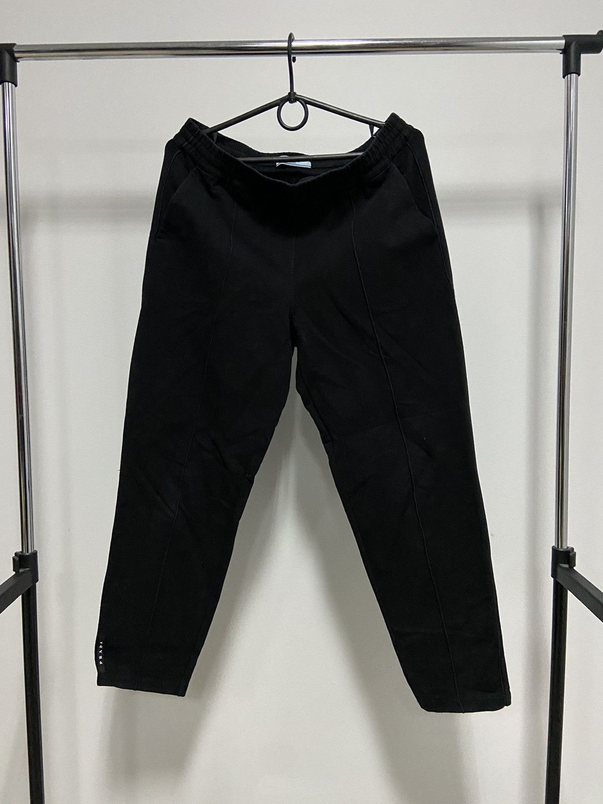 Prada × Vintage Prada cropped Pants Vintage Luxury black tab Logo Size US 32 / EU 48 - 1 Thumbnail