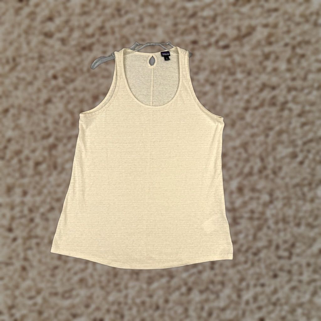 Patagonia Patagonia Shirt Womens XL Yellow Tank Sleeveless Linen Blend Jersey Crew Neck Pullover Casual Travel All Seasons Size XL / US 12-14 / IT 48-50 - 1 Thumbnail