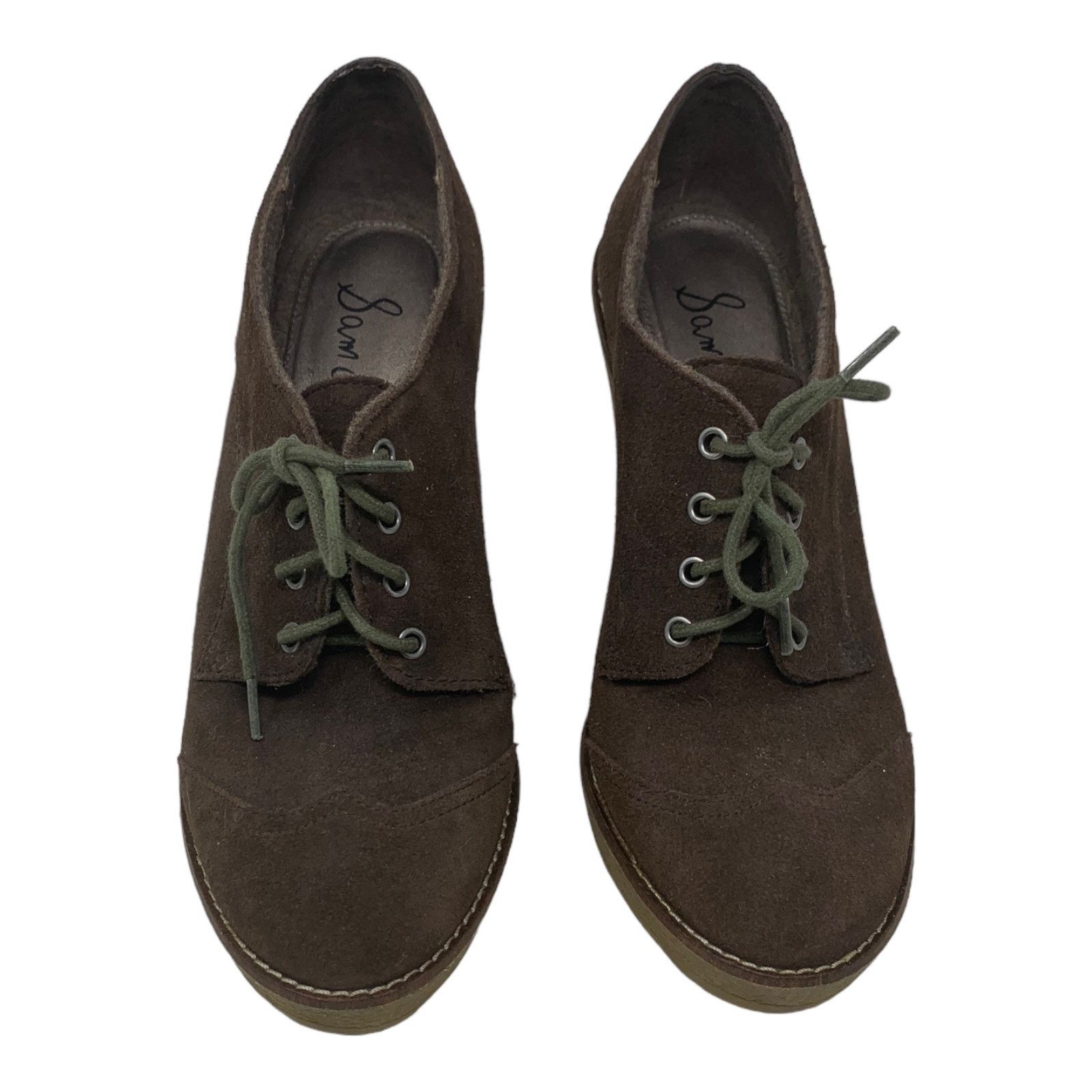 Sam Edelman Sam Edelman Suede Lace-Up High Heel Oxford Pump 7.5 M Size US 7.5 / IT 37.5 - 14 Thumbnail
